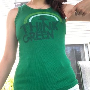 “think green” tshirt